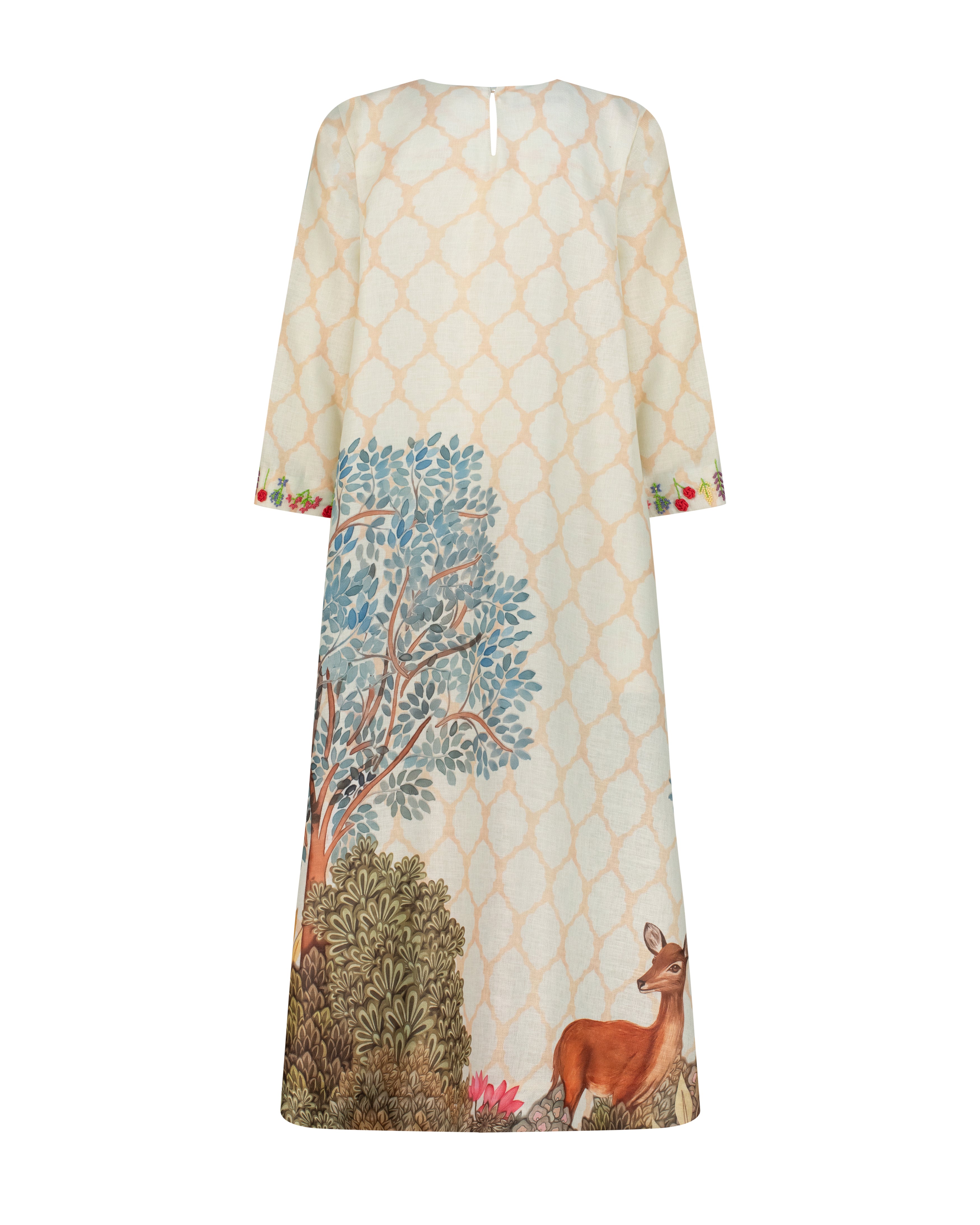 The Reem Dress in Ivory Garden