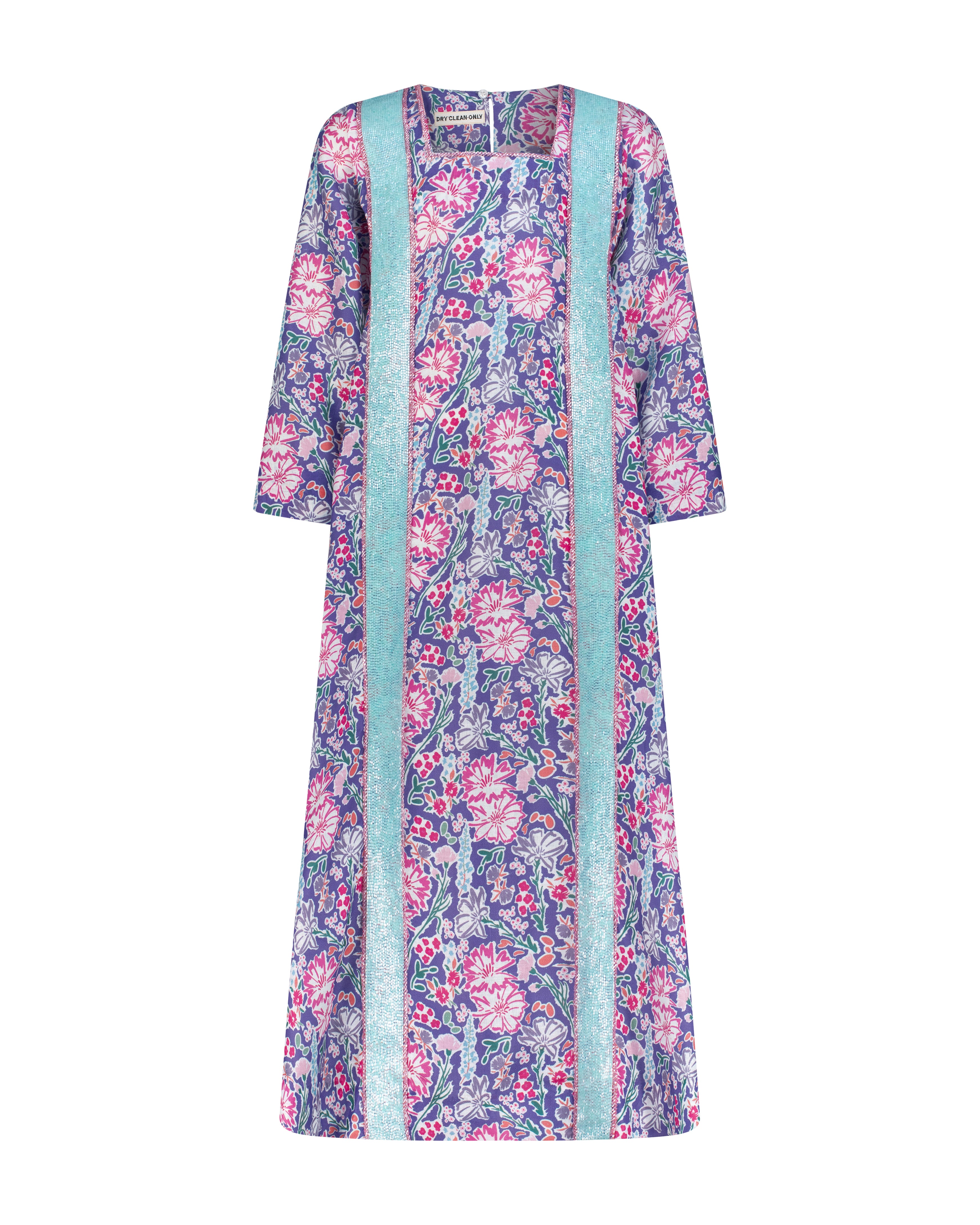 The Yasmine Dress in Periwinkle Garden
