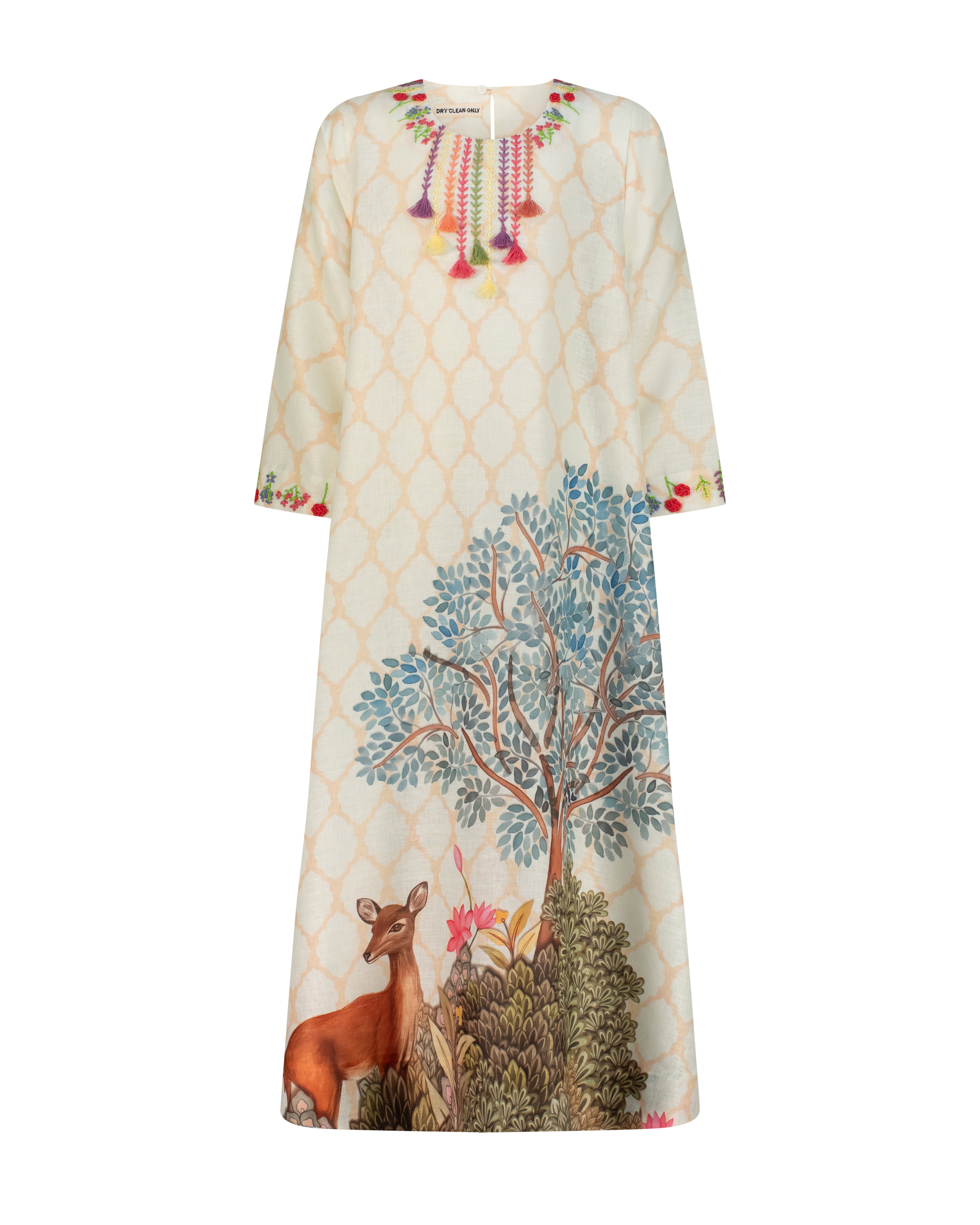 The Reem Dress in Ivory Garden